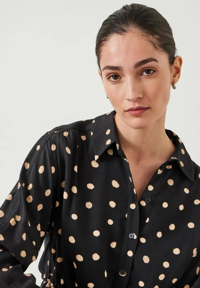 Hush Dresses Women Alba Mini Relaxed Shirt Dress Painted Polka Hush Dresses Women Alba Mini Relaxed Shirt Dress Painted Polka