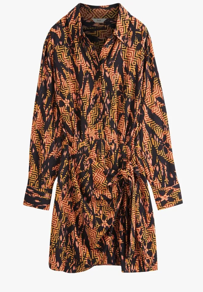 Hush Dresses Women Blake Mini Shirt Dress Boho Texture Floral