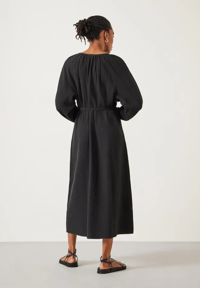 Hush Dresses Women Clarice Cotton Cheesecloth Midi Dress Black Hush Dresses Women Clarice Cotton Cheesecloth Midi Dress Black