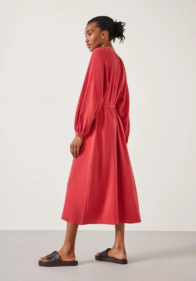 Hush Dresses Women Clarice Cotton Cheesecloth Midi Dress Rust Hush Dresses Women Clarice Cotton Cheesecloth Midi Dress Rust