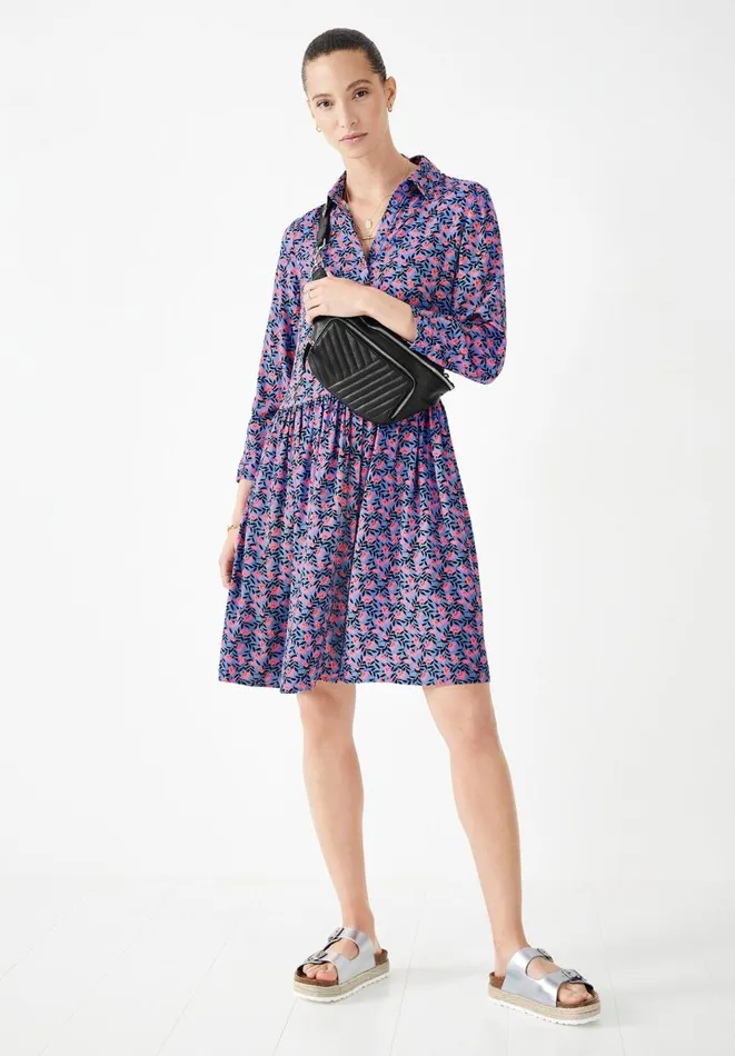 Hush Dresses Women Emanuelle Dress Leafy Floral Blue