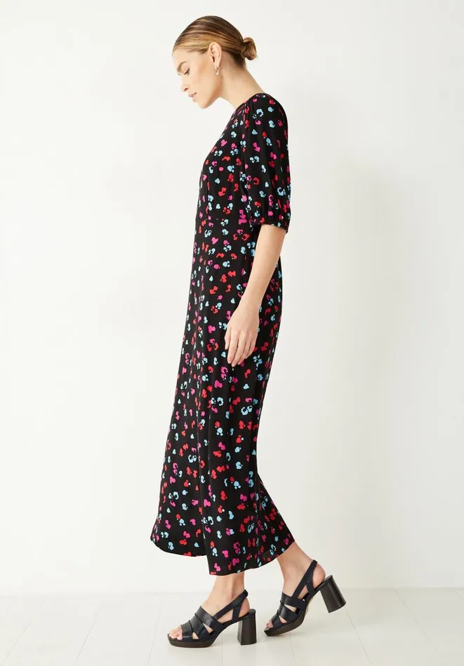 Hush Dresses Women Grace Midi Dress Floral Heart Blackmulti Hush Dresses Women Grace Midi Dress Floral Heart Blackmulti