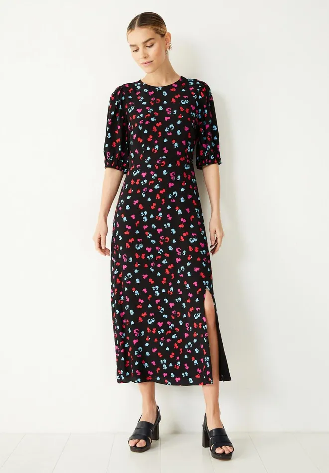 Hush Dresses Women Grace Midi Dress Floral Heart Blackmulti Hush Dresses Women Grace Midi Dress Floral Heart Blackmulti