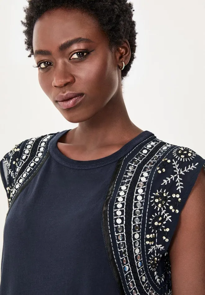 Hush Dresses Women Maree Embroidered Dress Midnight Hush Dresses Women Maree Embroidered Dress Midnight