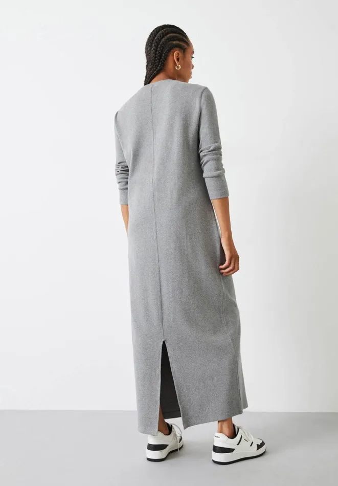 Hush Dresses Women Mel Ribbed Maxi Jersey Dress Mid Grey Marl Hush Dresses Women Mel Ribbed Maxi Jersey Dress Mid Grey Marl