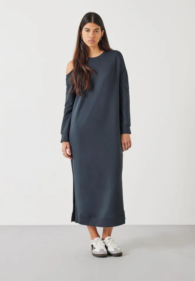 Hush Dresses Women Neena Cut Out Midi Dress Anthracite