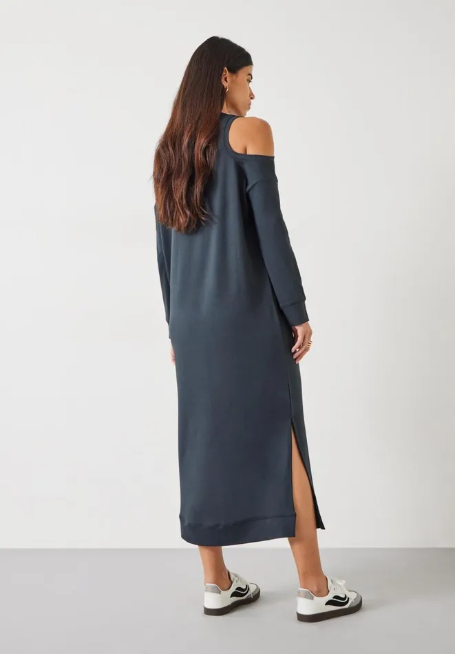 Hush Dresses Women Neena Cut Out Midi Dress Anthracite