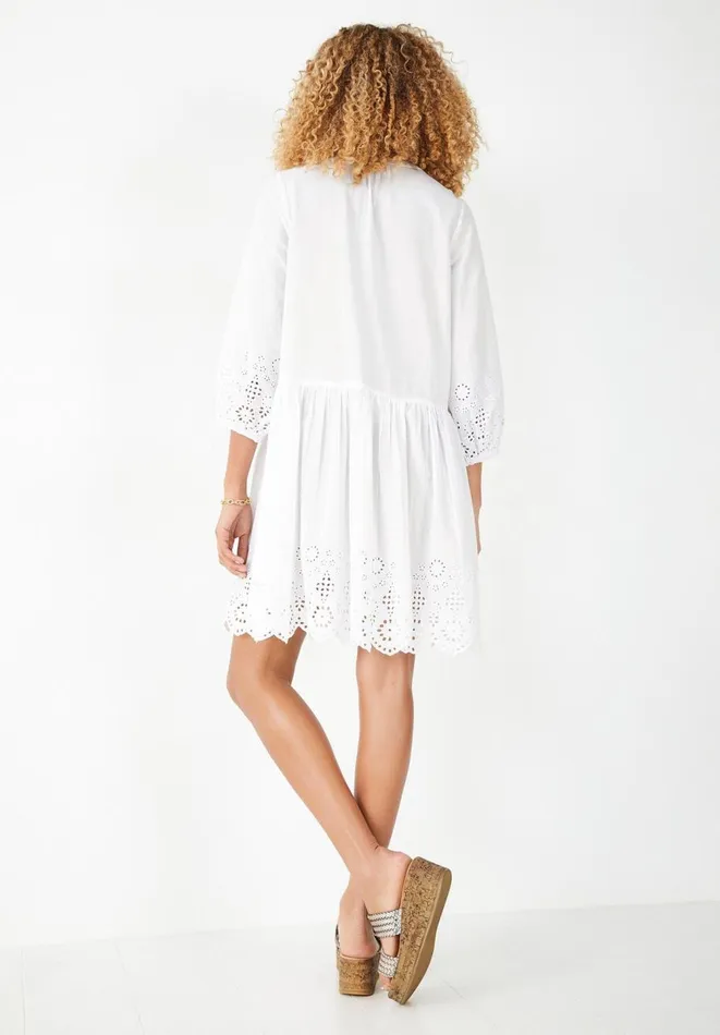 Hush Dresses Women Soleil Broderie Smock Dress White Hush Dresses Women Soleil Broderie Smock Dress White