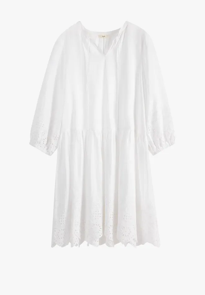 Hush Dresses Women Soleil Broderie Smock Dress White Hush Dresses Women Soleil Broderie Smock Dress White