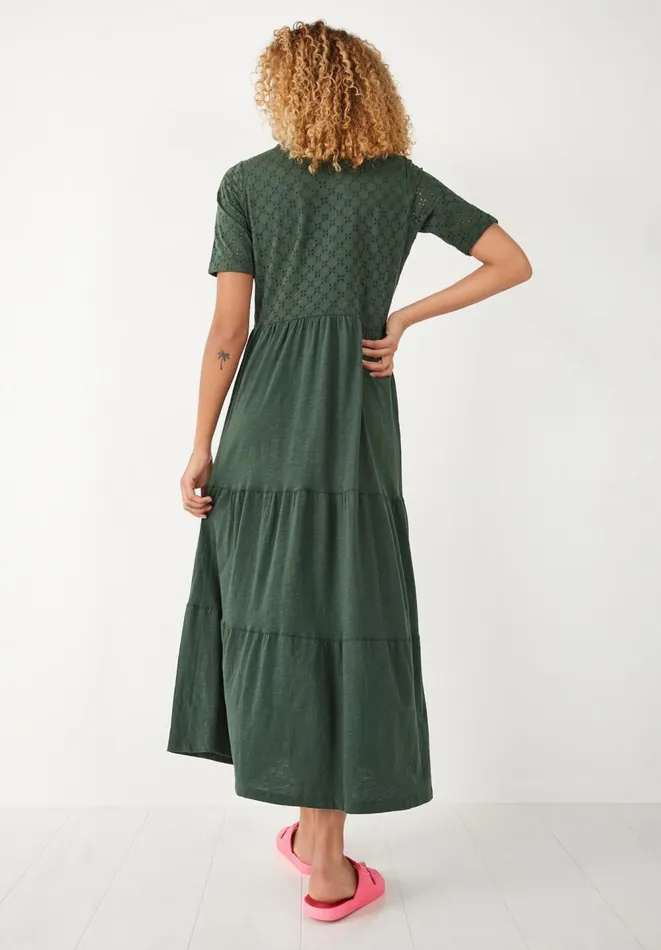 Hush Dresses Women Thalia Broderie Midi Dress Darkest Green Hush Dresses Women Thalia Broderie Midi Dress Darkest Green