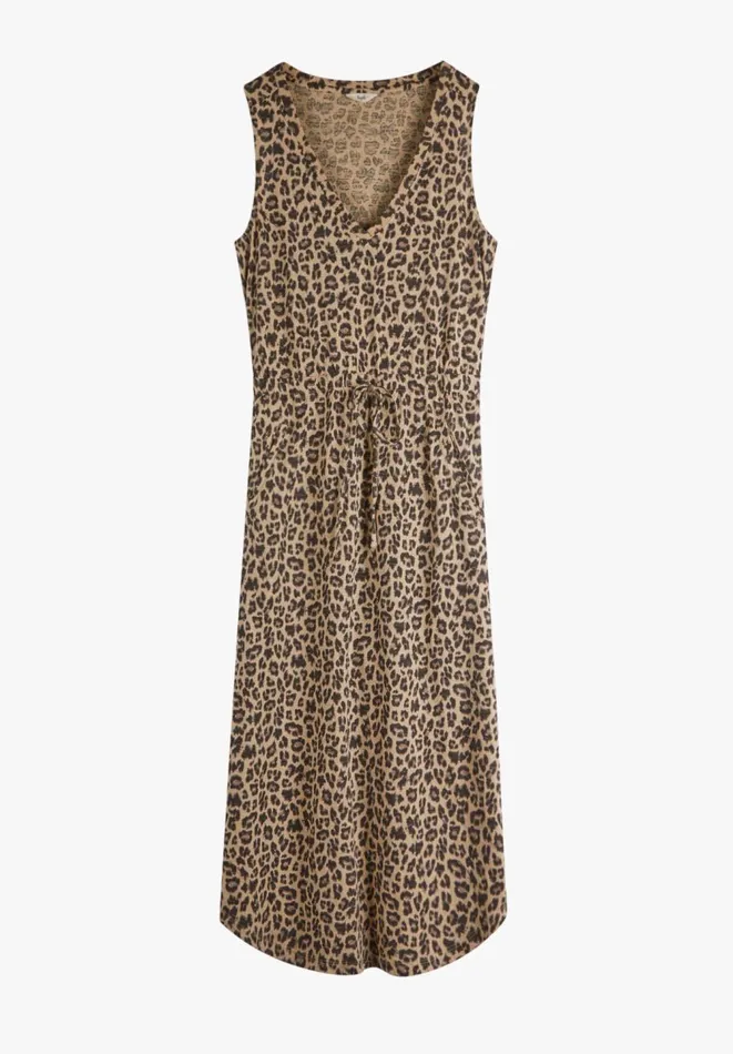 Hush Dresses Women VNeck Cotton Jersey Midi Dress Leopard Hush Dresses Women VNeck Cotton Jersey Midi Dress Leopard