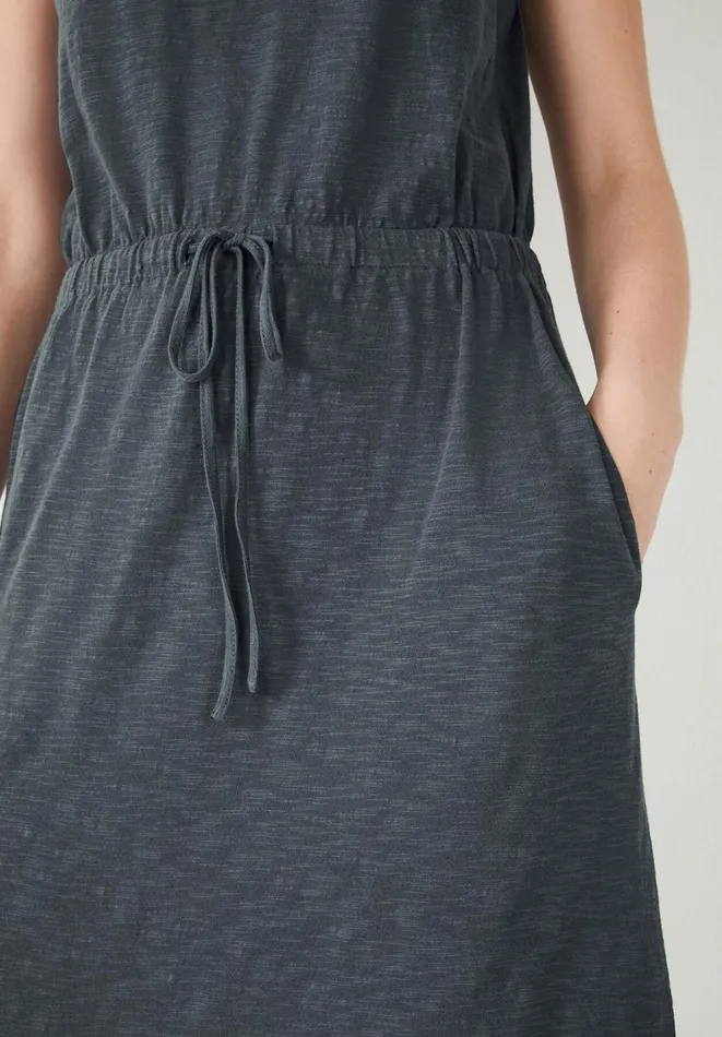 Hush Dresses Women VNeck Midi Jersey Dress Washed Black Hush Dresses Women VNeck Midi Jersey Dress Washed Black