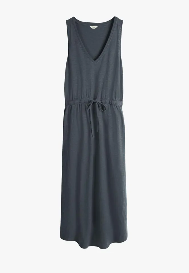 Hush Dresses Women VNeck Midi Jersey Dress Washed Black Hush Dresses Women VNeck Midi Jersey Dress Washed Black