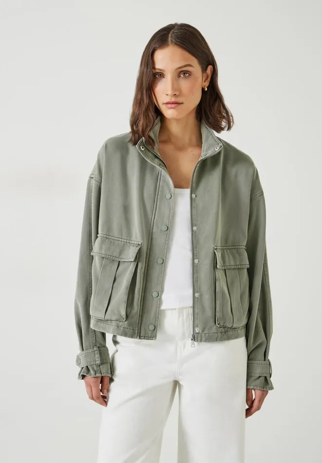 Hush Jackets and Coats Women Melinda Utility Jacket Green