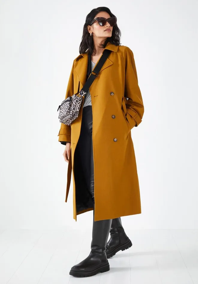 Hush Jackets and Coats Women Viola Relaxed Trench Mustard