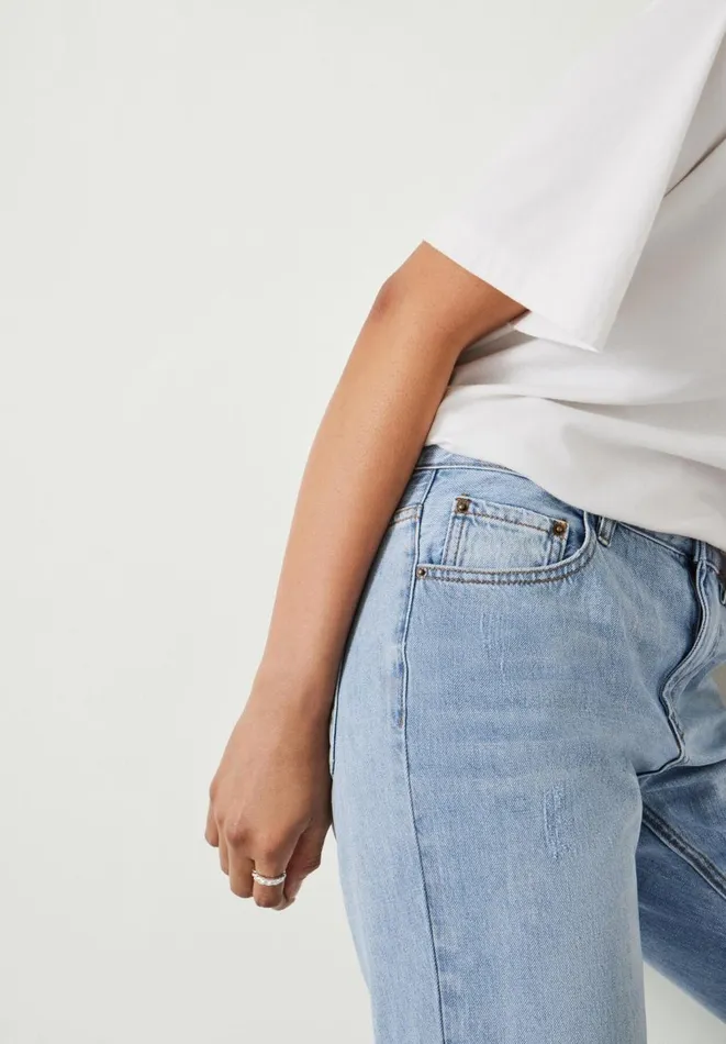 Hush Jeans Women Boyfriend Jeans Pale Blue Authentic