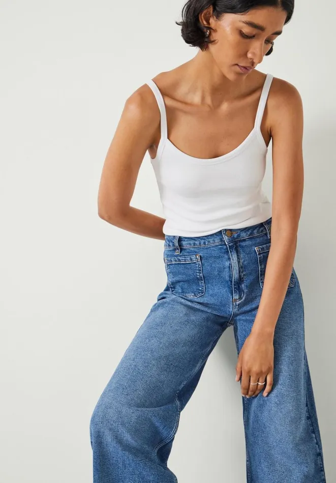 Hush Jeans Women Rowan Flared Jeans Mid Authentic Blue