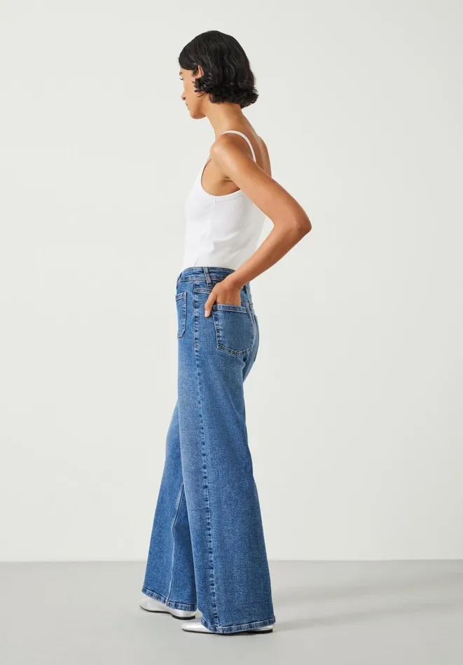 Hush Jeans Women Rowan Flared Jeans Mid Authentic Blue