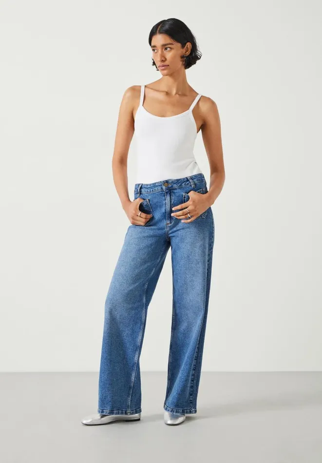 Hush Jeans Women Rowan Flared Jeans Mid Authentic Blue