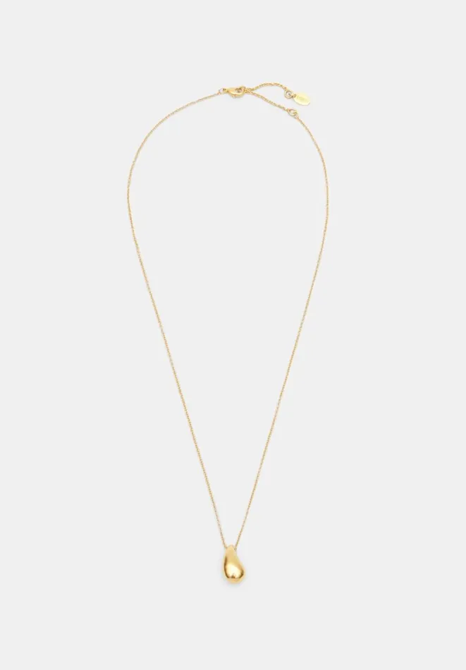 Hush Jewellery Women Parker Chunky Teardrop Pendant Necklace Gold