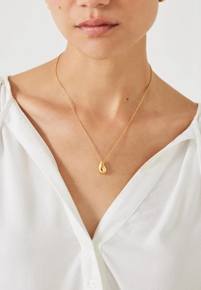 Hush Jewellery Women Parker Chunky Teardrop Pendant Necklace Gold Hush Jewellery Women Parker Chunky Teardrop Pendant Necklace Gold