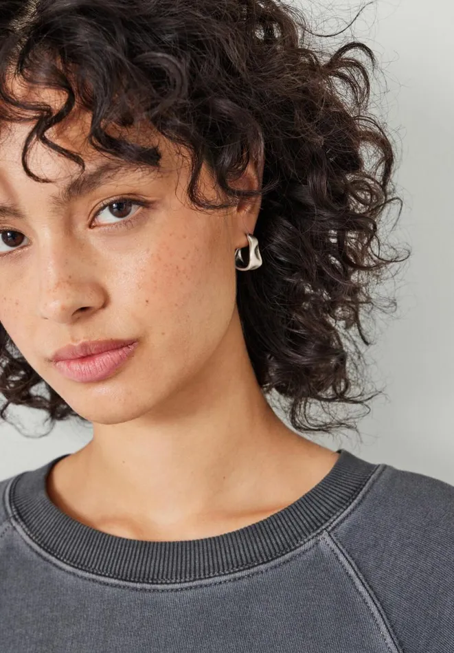 Hush Jewellery Women Tally Hoop Earrings Silver