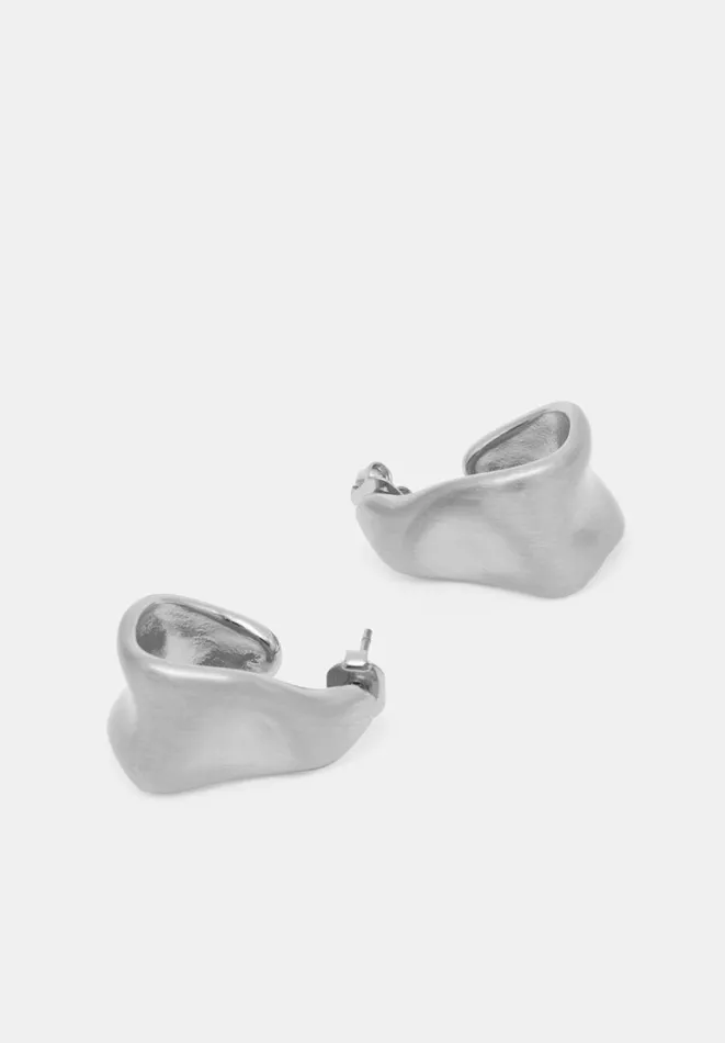 Hush Jewellery Women Tally Hoop Earrings Silver
