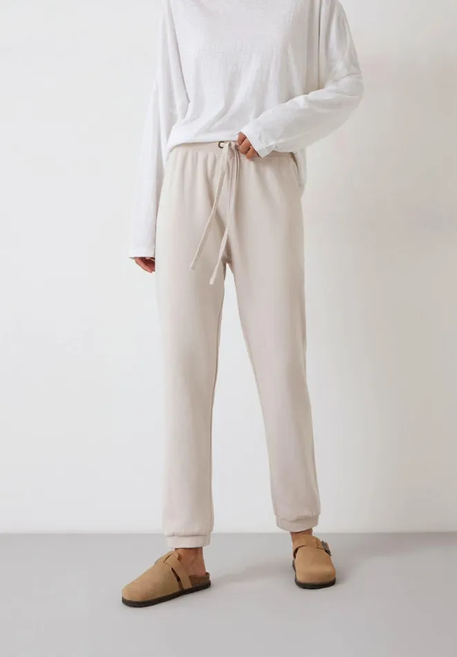 Hush Joggers and Leggings Women Lindsey Washed Joggers Ecru