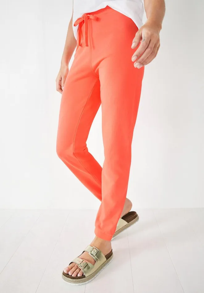 Hush Joggers and Leggings Women Lindsey Washed Joggers Vibrant Coral Pink