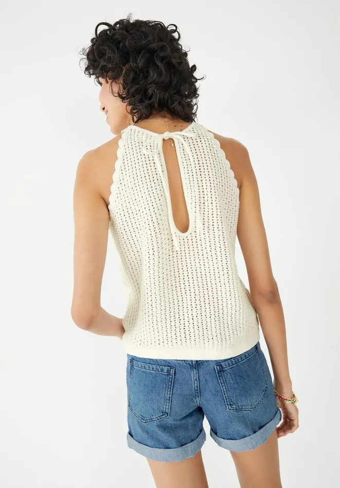 Hush Jumpers and Cardigans Women Lia Knitted Halter Top Ecru