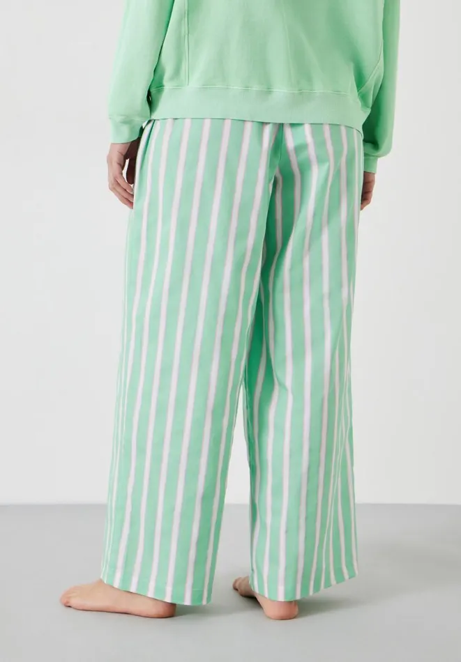 Hush Pyjamas and Nightwear Women Adair Stripe Pyjama Trouser Green And Pink Vertical Stripe Hush Pyjamas and Nightwear Women Adair Stripe Pyjama Trouser Green And Pink Vertical Stripe