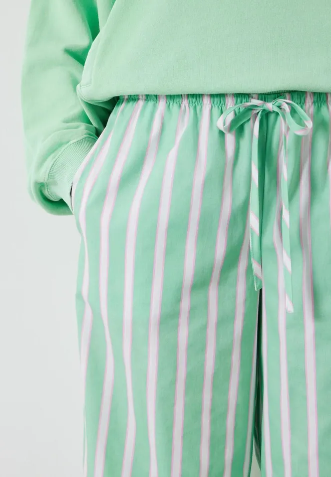 Hush Pyjamas and Nightwear Women Adair Stripe Pyjama Trouser Green And Pink Vertical Stripe Hush Pyjamas and Nightwear Women Adair Stripe Pyjama Trouser Green And Pink Vertical Stripe