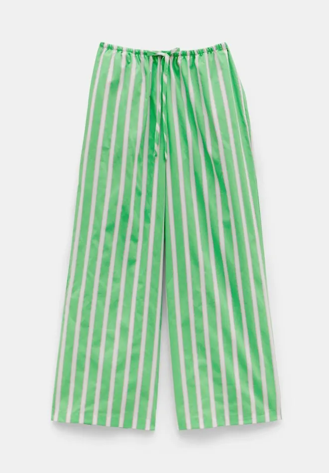 Hush Pyjamas and Nightwear Women Adair Stripe Pyjama Trouser Green And Pink Vertical Stripe Hush Pyjamas and Nightwear Women Adair Stripe Pyjama Trouser Green And Pink Vertical Stripe
