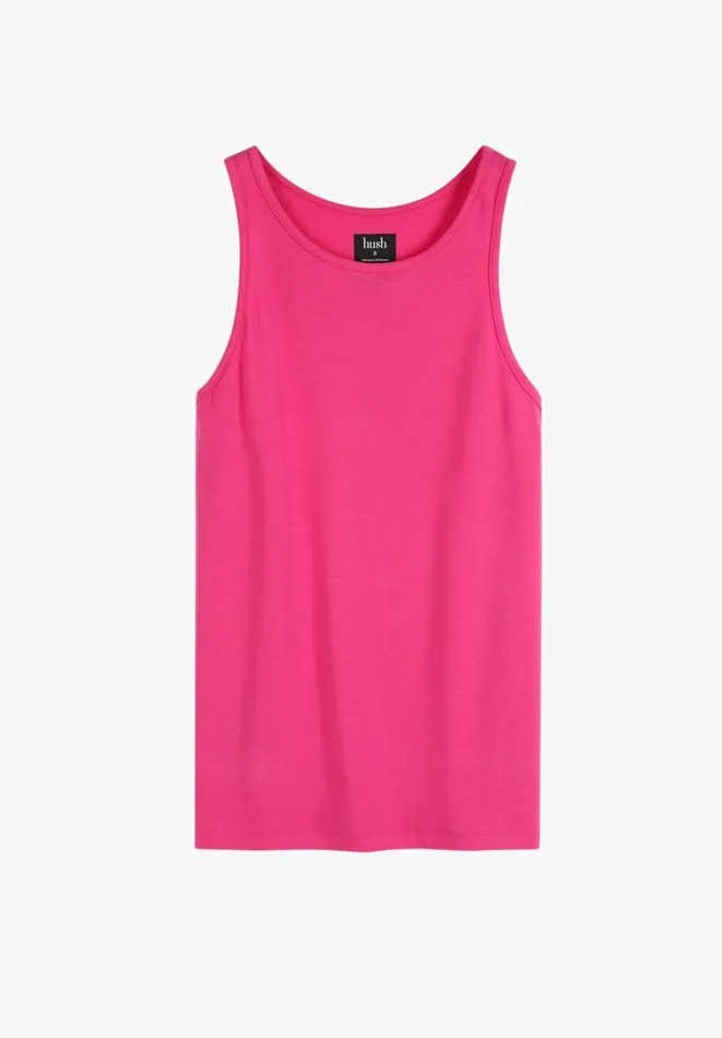 Hush Pyjamas and Nightwear Women Clio Scoop Vest Bright Pink Hush Pyjamas and Nightwear Women Clio Scoop Vest Bright Pink