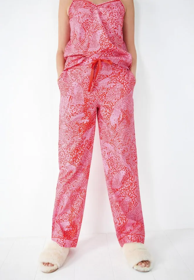 Hush Pyjamas and Nightwear Women Isla Printed Cami Pyjamas Hidden Leopard Orangepink Hush Pyjamas and Nightwear Women Isla Printed Cami Pyjamas Hidden Leopard Orangepink