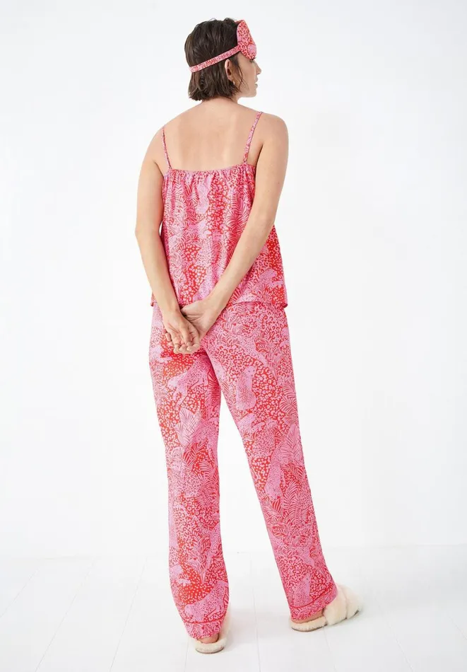 Hush Pyjamas and Nightwear Women Isla Printed Cami Pyjamas Hidden Leopard Orangepink Hush Pyjamas and Nightwear Women Isla Printed Cami Pyjamas Hidden Leopard Orangepink