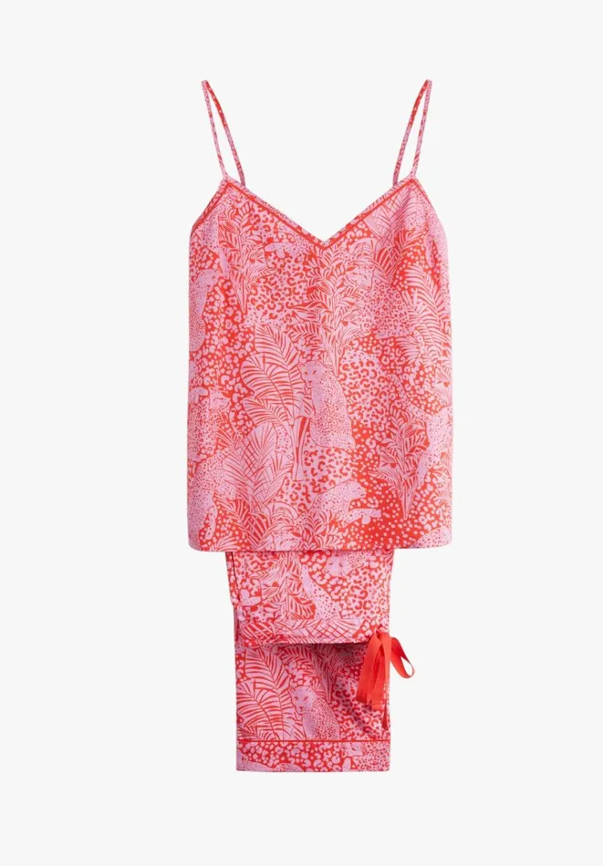 Hush Pyjamas and Nightwear Women Isla Printed Cami Pyjamas Hidden Leopard Orangepink Hush Pyjamas and Nightwear Women Isla Printed Cami Pyjamas Hidden Leopard Orangepink