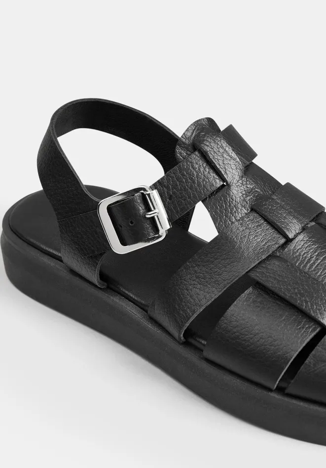 Hush Sandals Women Brisa Leather Sandals Black