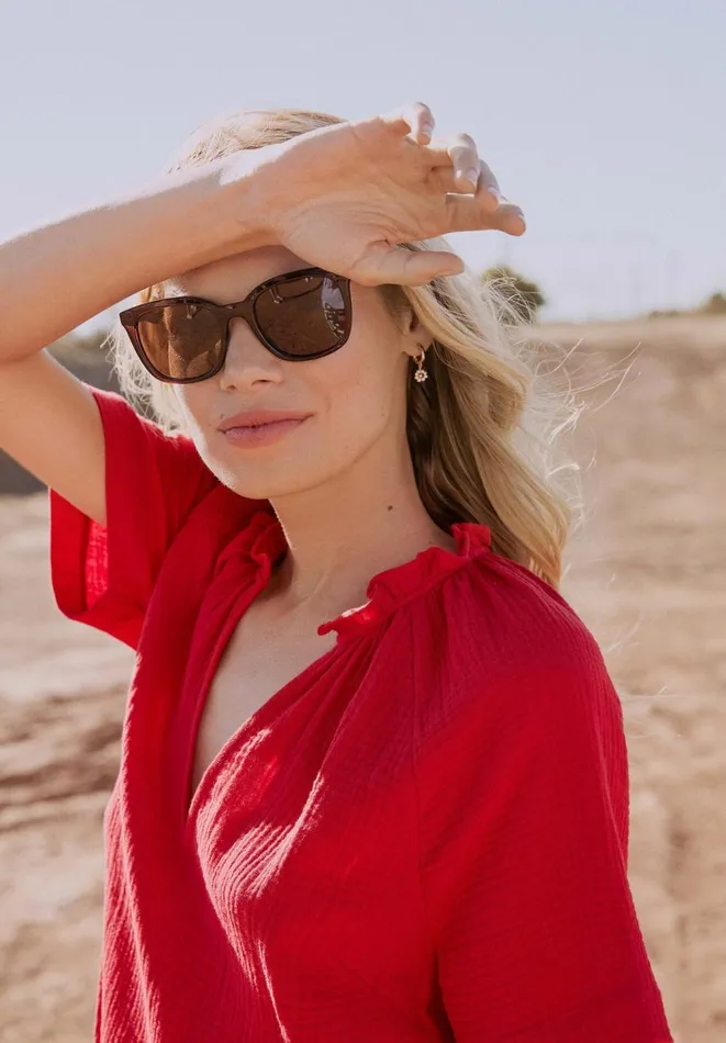 Hush Shirts and Blouses Women Adila Top Red Hush Shirts and Blouses Women Adila Top Red