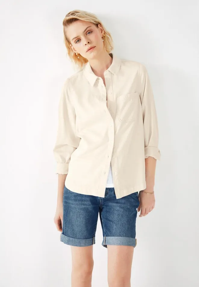 Hush Shirts and Blouses Women Alyson Denim Overshirt Ecru