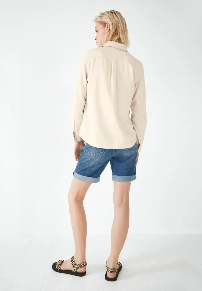Hush Shirts and Blouses Women Alyson Denim Overshirt Ecru