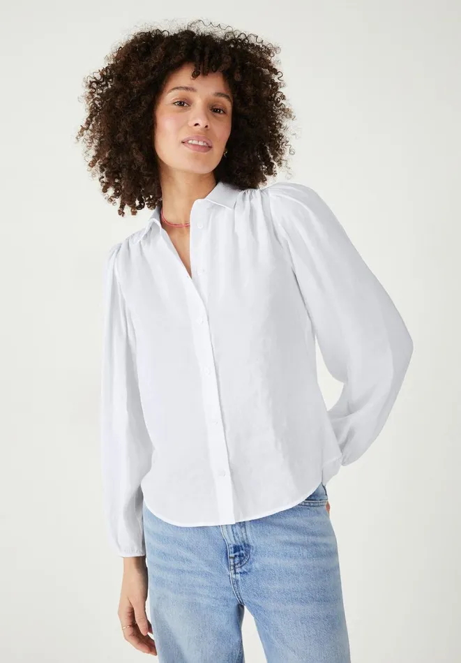 Hush Shirts and Blouses Women Arya Gathered Shirt White
