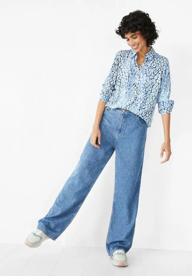 Hush Shirts and Blouses Women Rea Shirt Ombre Leopard Blue