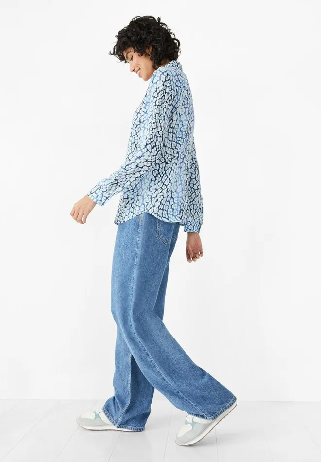 Hush Shirts and Blouses Women Rea Shirt Ombre Leopard Blue Hush Shirts and Blouses Women Rea Shirt Ombre Leopard Blue