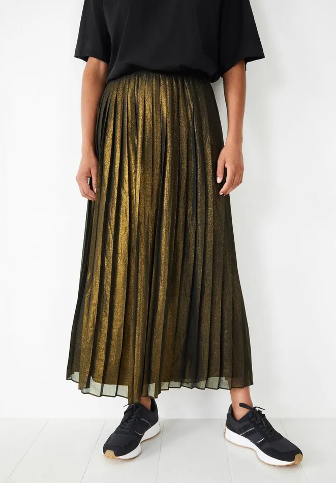 Hush Skirts Women Finnie Pleat Skirt Bronzegold Foil Hush Skirts Women Finnie Pleat Skirt Bronzegold Foil