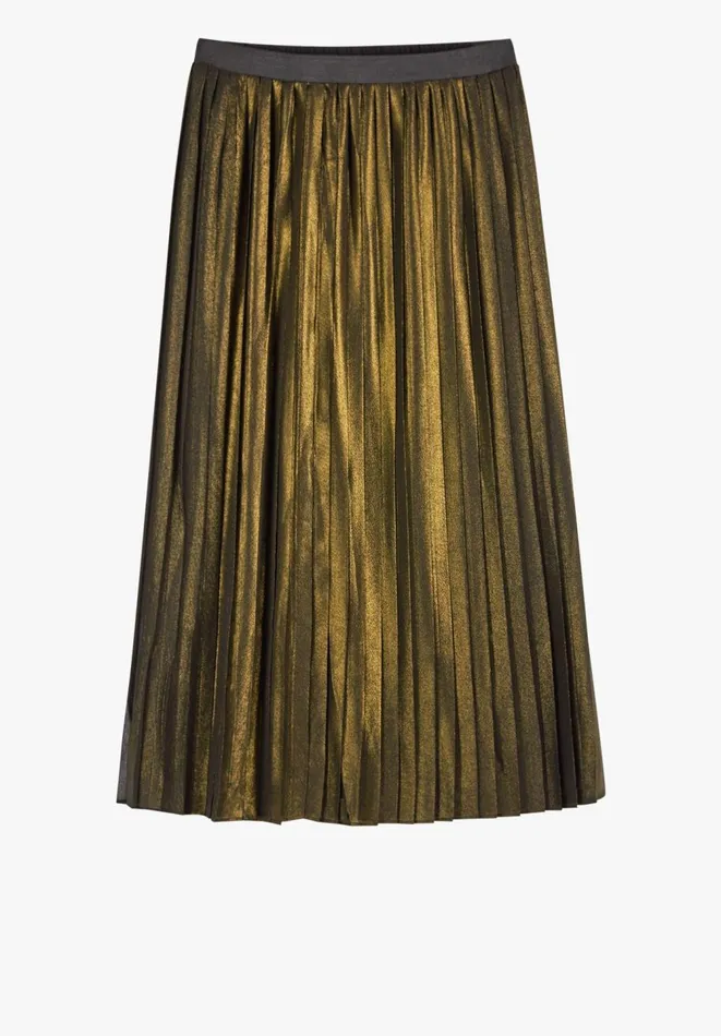 Hush Skirts Women Finnie Pleat Skirt Bronzegold Foil Hush Skirts Women Finnie Pleat Skirt Bronzegold Foil