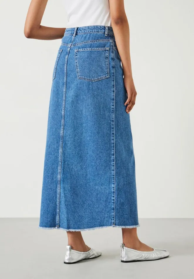 Hush Skirts Women Rachelle Denim Maxi Skirt Mid Authentic Blue