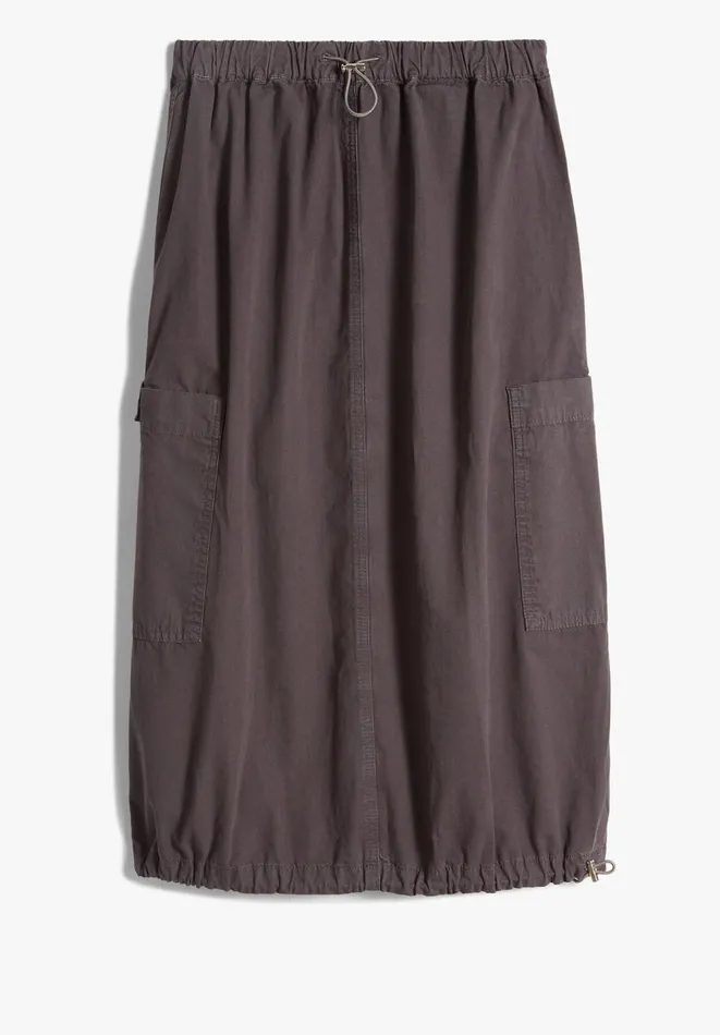 Hush Skirts Women Raquel Midi Cargo Skirt Washed Black
