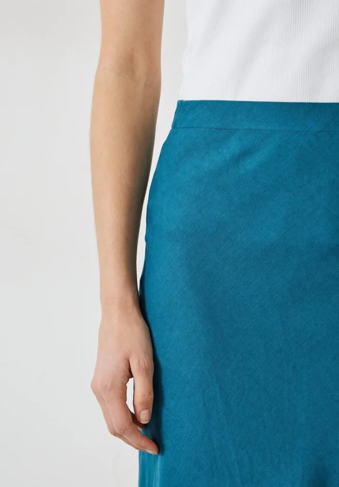 Hush Skirts Women Simone Linen Midi Skirt Teal Hush Skirts Women Simone Linen Midi Skirt Teal