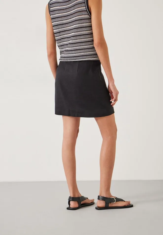 Hush Skirts Women Sunny Linen Mini Skirt Black Hush Skirts Women Sunny Linen Mini Skirt Black
